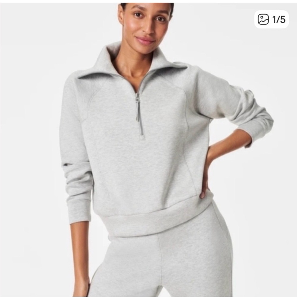 Women's Gray Quarter-Zip Pullover